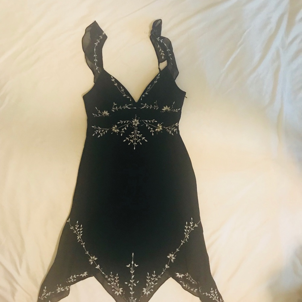 Bcbg silk black dress